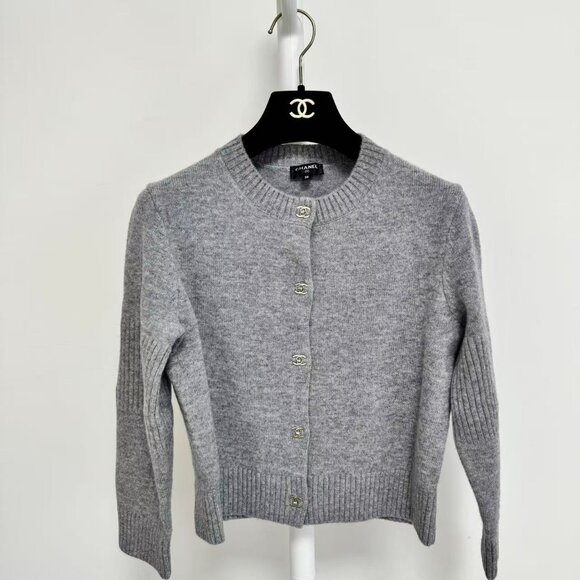 Chanel gray Cardigan Size 38 - Picture 2 of 10